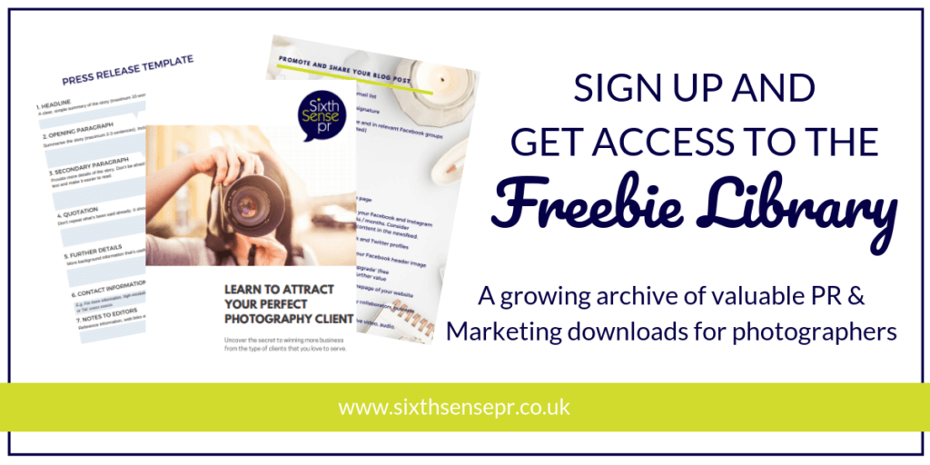 Free PR and marketing downloads for photographers